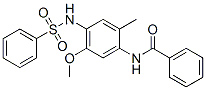 N-[5-methoxy-2-methyl-4-[(phenylsulphonyl)amino]phenyl]benzamide Struktur