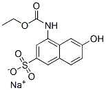 4-[(ethoxycarbonyl)amino]-6-hydroxynaphthalene-2-sulphonic acid, sodium salt Struktur