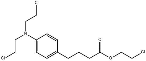 2-chloroethyl 4-[bis(2-chloroethyl)amino]phenylbutyrate  Struktur