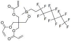 2-[[[dimethyl(3,3,4,4,5,5,6,6,7,7,8,8,8-tridecafluorooctyl)silyl]oxy]methyl]-2-[[(1-oxoallyl)oxy]methyl]-1,3-propanediyl diacrylate Struktur