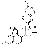 (11beta,16beta)-9-fluoro-11,17-dihydroxy-16-methyl-3,20-dioxopregna-1,4-dien-21-yl N,N-diethylaminoacetate hydrochloride Struktur