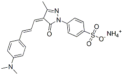 ammonium 4-[4-[3-[4-(dimethylamino)phenyl]-2-propenylidene]-4,5-dihydro-3-methyl-5-oxo-1H-pyrazol-1-yl]benzenesulphonate Struktur