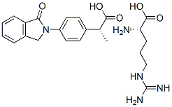 L-arginine mono[(R)-4-(1,3-dihydro-1-oxo-2H-isoindol-2-yl)-alpha-methylbenzeneacetate] Struktur