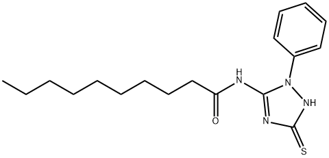 N-(2,5-dihydro-2-phenyl-5-thioxo-1H-1,2,4-triazol-3-yl)decan-1-amide Struktur