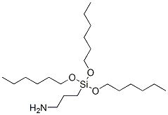 3-[tris(hexyloxy)silyl]propylamine Struktur