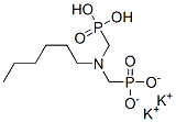 dipotassium dihydrogen [(hexylimino)bis(methylene)]bisphosphonate Struktur