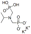 dipotassium dihydrogen [[(1-methylethyl)imino]bis(methylene)]bisphosphonate Struktur