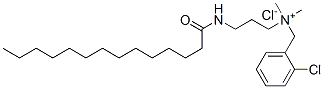 (o-chlorobenzyl)dimethyl[3-[(1-oxotetradecyl)amino]propyl]ammonium chloride Struktur