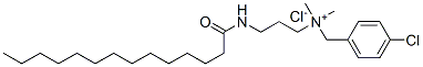 (p-chlorobenzyl)dimethyl[3-[(1-oxotetradecyl)amino]propyl]ammonium chloride Struktur