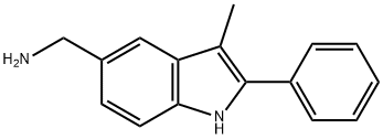 C-(3-Methyl-2-phenyl-1H-indol-5-yl)-methylamine Struktur