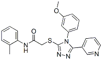 Acetamide,  2-[[4-(3-methoxyphenyl)-5-(3-pyridinyl)-4H-1,2,4-triazol-3-yl]thio]-N-(2-methylphenyl)- Struktur