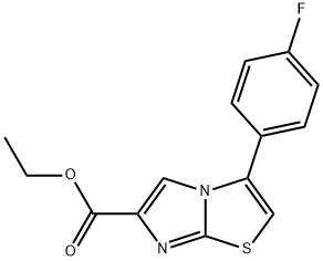 3-(4-FLUOROPHENYL)IMIDAZO[2,1-B]THIAZOLE-6-CARBOXYLIC ACID ETHYL ESTER Struktur