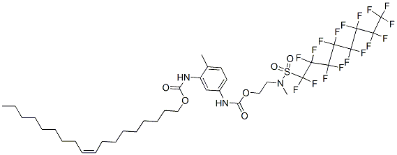 (Z)-octadec-9-enyl [5-[[[2-[[(perfluorooctyl)sulphonyl]methylamino]ethoxy]carbonyl]amino]-o-tolyl]carbamate Struktur