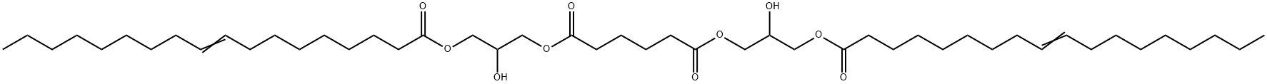 bis[2-hydroxy-3-[(1-oxooctadec-9-enyl)oxy]propyl] adipate Struktur