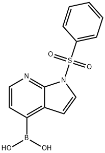 Boronic acid, B-[1-(phenylsulfonyl)-1H-pyrrolo[2,3-b]pyridin-4-yl]- Struktur