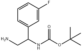 tert-butyl 2-amino-1-(3-fluorophenyl)ethylcarbamate Struktur