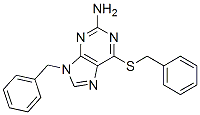 9-benzyl-6-benzylsulfanyl-purin-2-amine Struktur