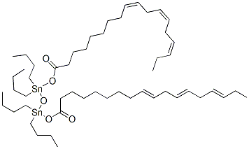 (9Z,12Z,15Z)-1,1,3,3-tetrabutyl-1,3-bis(octadeca-9,12,15-trienoyloxy)distannoxane Struktur