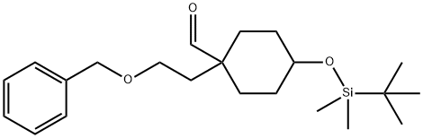 1-(2-Benzyloxyethyl)-4-(tert-butyldiMethylsilanyloxy)cyclohexanecarboxaldehyde Struktur