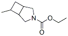 3-Azabicyclo[3.2.0]heptane-3-carboxylic  acid,  6-methyl-,  ethyl  ester Struktur