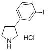 Pyrrolidine, 3-(3-fluorophenyl)-, hydrochloride (1:1) Struktur