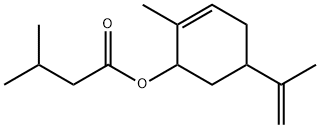 2-methyl-5-(1-methylvinyl)-2-cyclohexen-1-yl isovalerate Struktur