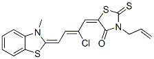 3-allyl-5-[2-chloro-4-(3-methylbenzothiazol-2(3H)-ylidene)but-2-enylidene]-2-thioxothiazolidin-4-one Struktur