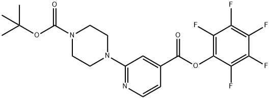 Pentafluorophenyl 2-[4-(tert-butoxycarbonyl)piperazin-1-yl]isonicotinate 90% Struktur