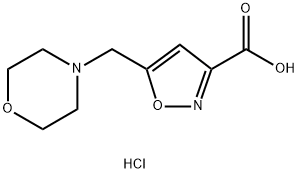 5-(morpholinomethyl)isoxazole-3-carboxylic acid hydrochloride Struktur