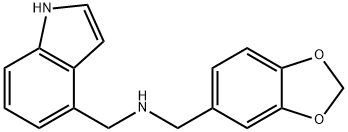 N-(1,3-Benzodioxol-5-ylmethyl)-N-(1H-indol-4-ylmethyl)amine Struktur