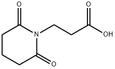 3-(2,6-Dioxo-piperidin-1-yl)-propionic acid Struktur