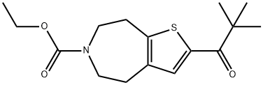 6-TERT-BUTYL 2-ETHYL 4,5,7,8-TETRAHYDROTHIENO[2,3-D]AZEPINE-2,6-DICARBOXYLATE Struktur