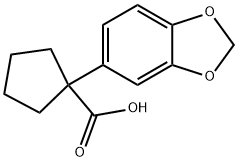 1-(BENZO[1,3]DIOXOL-5-YL)CYCLOPENTANECARBOXYLIC ACID Struktur