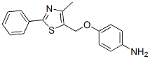 Benzenamine,  4-[(4-methyl-2-phenyl-5-thiazolyl)methoxy]- Struktur