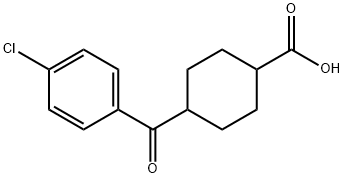 CIS-4-(4-CHLOROBENZOYL)CYCLOHEXANE-1-CARBOXYLIC ACID Struktur