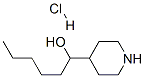 4-PIPERIDINEMETHANOL, .ALPHA.-PENTYL-, HYDROCHLORIDE Struktur