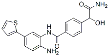 Benzeneacetamide,  4-[[[2-amino-5-(2-thienyl)phenyl]amino]carbonyl]--alpha--hydroxy- Struktur