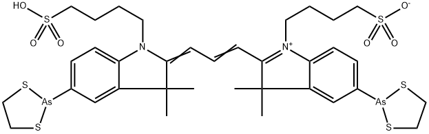 Bis(dithiarsolanyl)-bis(sulfobutyl) Cyanine 3 Struktur