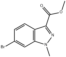 1H-Indazole-3-carboxylic acid, 6-bromo-1-methyl-, methyl ester Struktur