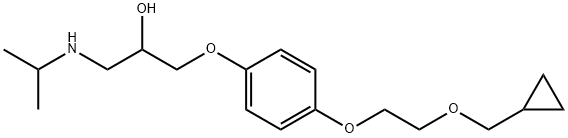 1-[4-[2-(cyclopropylmethoxy)ethoxy]phenoxy]-3-(propan-2-ylamino)propan -2-ol Struktur