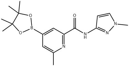 2-PYRIDINECARBOXAMIDE, 6-METHYL-N-(1-METHYL-1H-PYRAZOL-3-YL)-4-(4,4,5,5-TETRAMETHYL-1,3,2-DIOXABOROLAN-2-YL)- Struktur