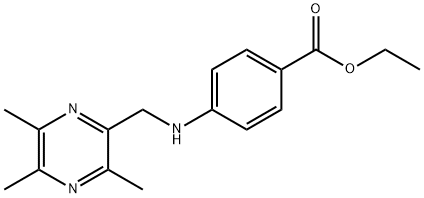 4-[[(3,5,6-TRIMETHYL-2-PYRAZINYL)METHYL]AMINO]BENZOIC ACID ETHYL ESTER Struktur