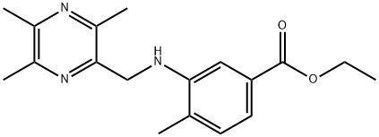 4-METHYL-3-[[(3,5,6-TRIMETHYL-2-PYRAZINYL)METHYL]AMINO]BENZOIC ACID ETHYL ESTER Struktur