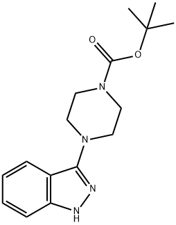 tert-Butyl 4-(1H-indazol-3-yl)piperazine-1-carboxylate Struktur