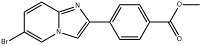 4-(6-Bromo-imidazo[1,2-a]pyridin-2-yl)-benzoic acid methyl ester Struktur