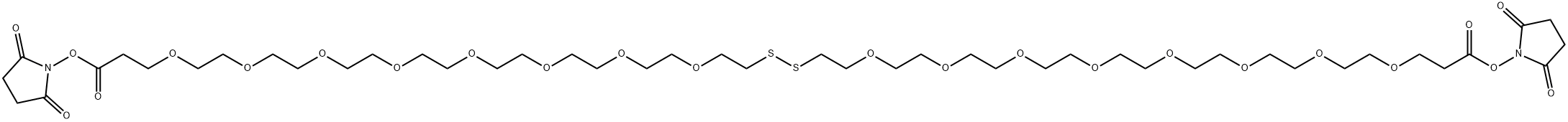 N-HYDROXY-SUCCINIMIDY-PROPIONATE OCTA(ETHYLENE GLYCOL)-DISULFIDE Struktur