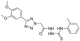 1-[[2-[5-(3,4-dimethoxyphenyl)tetrazol-2-yl]acetyl]amino]-3-(2-methylp henyl)thiourea Struktur