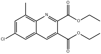 6-CHLORO-8-METHYLQUINOLINE-2,3-DICARBOXYLIC ACID DIETHYL ESTER Struktur