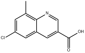 6-CHLORO-8-METHYLQUINOLINE-3-CARBOXYLIC ACID Struktur