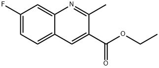 7-FLUORO-2-METHYLQUINOLINE-3-CARBOXYLIC ACID ETHYL ESTER Struktur